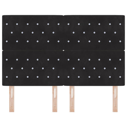 Testiera LED con luci a strisce a LED Nero 80 cm Velluto