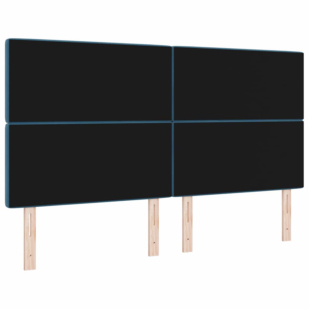Testiera LED con strisce LED Blu Scuro 180 cm Velluto | homemem39