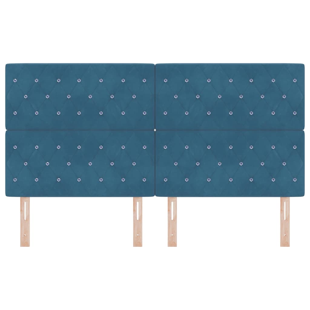 Testiera LED con strisce LED Blu Scuro 180 cm Velluto | homemem39