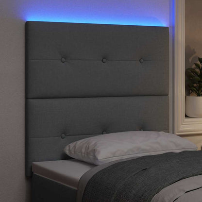 Testiera LED con testiera Grigio chiaro 100 cm Tessuto