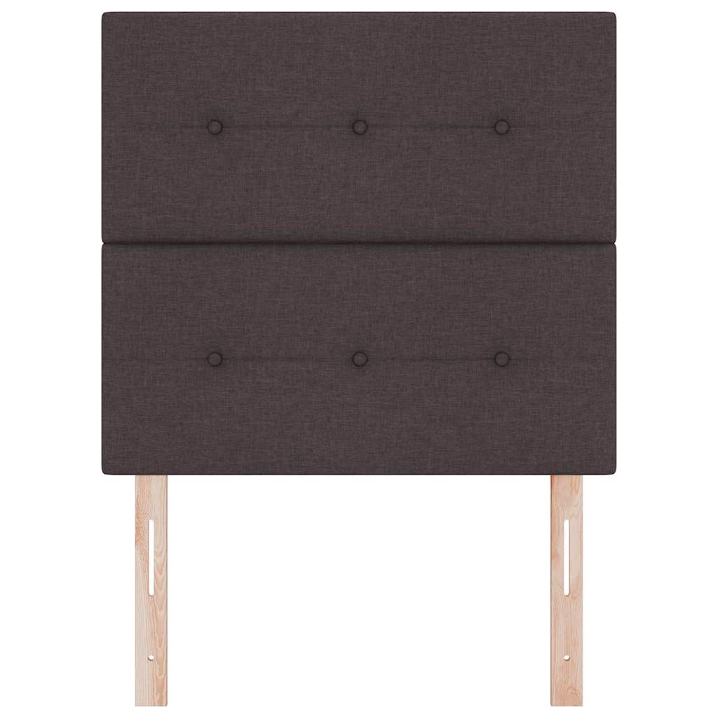 Testiera LED con strisce LED Marrone Scuro 100 cm Tessuto | homemem39