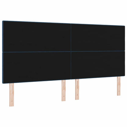 Testiera LED con strisce LED con testiera Blu 200 cm Tessuto | homemem39