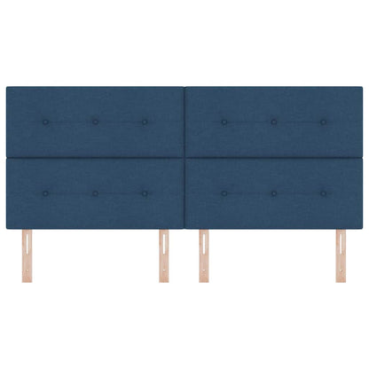Testiera LED con strisce LED con testiera Blu 200 cm Tessuto | homemem39