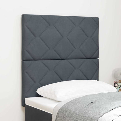 Testiera LED Grigio scuro 80 cm Velluto