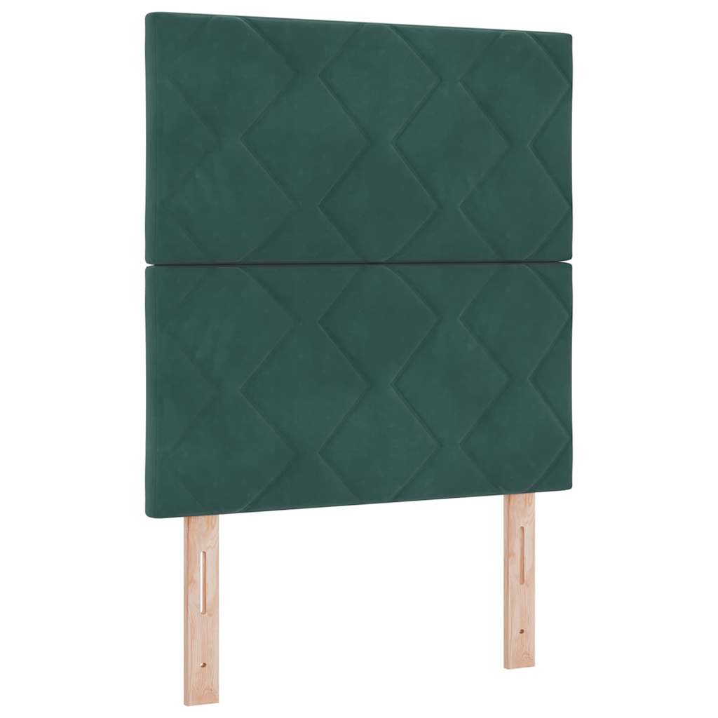 Testiera LED Verde Scuro 80 cm Velluto
