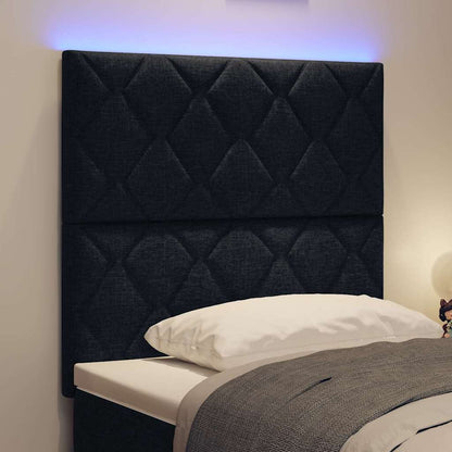 Testiera LED Nero 90 cm Tessuto | homemem39