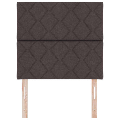 Testiera con luci a strisce a LED Marrone 90 cm Tessuto