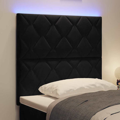 Testiera LED Nero 90 cm Velluto | homemem39