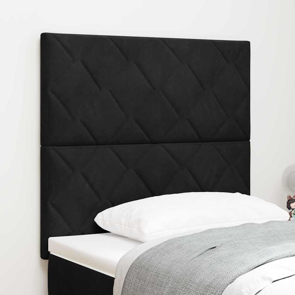 Testiera LED Nero 90 cm Velluto | homemem39