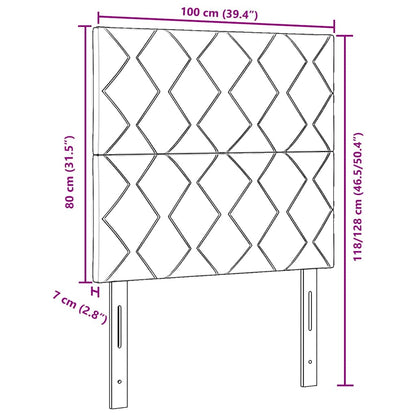 Testiera con luci a strisce a LED Regolabile Blu 100 cm Tessuto