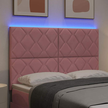 Testiera LED Rosa 144 cm Velluto | homemem39