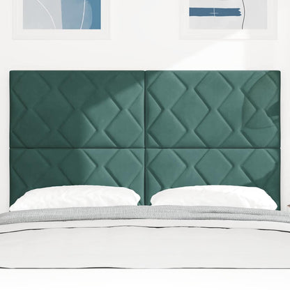 Testiera LED Verde Scuro 160 cm Velluto