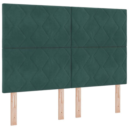 Testiera LED Verde Scuro 160 cm Velluto