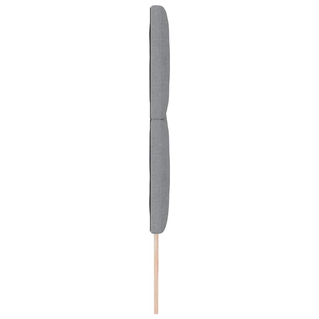 Testiera con luci a strisce a LED Grigio chiaro 200 cm Tessuto