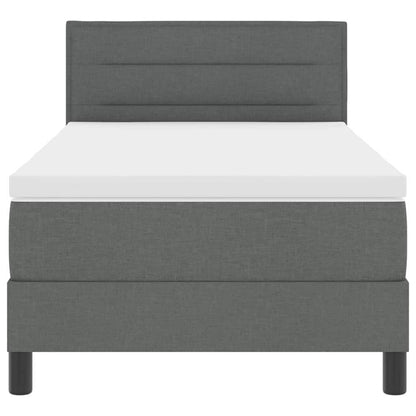 Letto a molle con testiera Grigio scuro 80 x 200 cm Tessuto | homemem39