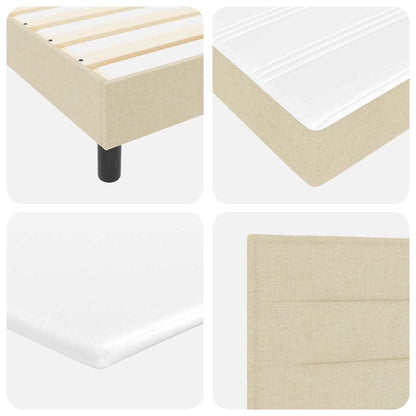 Letto a molle con cuscino Crema 90 x 190 cm Tessuto | homemem39