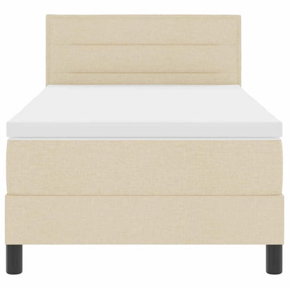 Letto a molle con cuscino Crema 90 x 190 cm Tessuto | homemem39