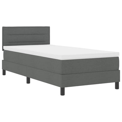 Letto a molle con testiera Grigio scuro 90 x 200 cm Tessuto | homemem39