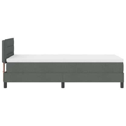 Letto a molle con testiera Grigio scuro 90 x 200 cm Tessuto | homemem39