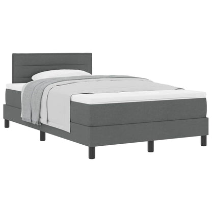 Letto box spring con materasso Grigio scuro 120 x 200 cm