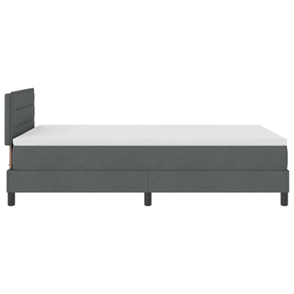 Letto box spring con materasso Grigio scuro 120 x 200 cm