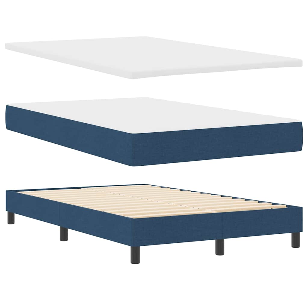 Letto box spring con materasso Blu 120 x 200 cm Tessuto - homemem39
