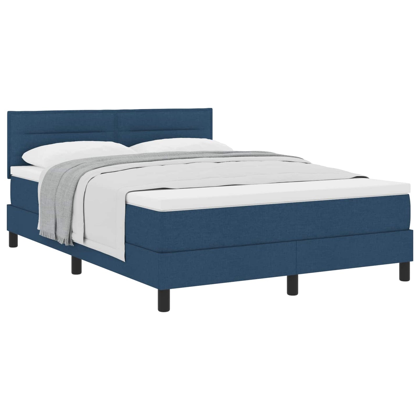 Letto a molle con testiera Blu 140 x 190 cm Tessuto | homemem39