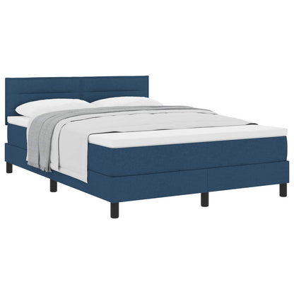 Letto a molle con testiera Blu 140 x 190 cm Tessuto | homemem39