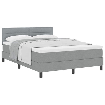 Letto a molle con testiera Grigio chiaro 140 x 200 cm Tessuto | homemem39