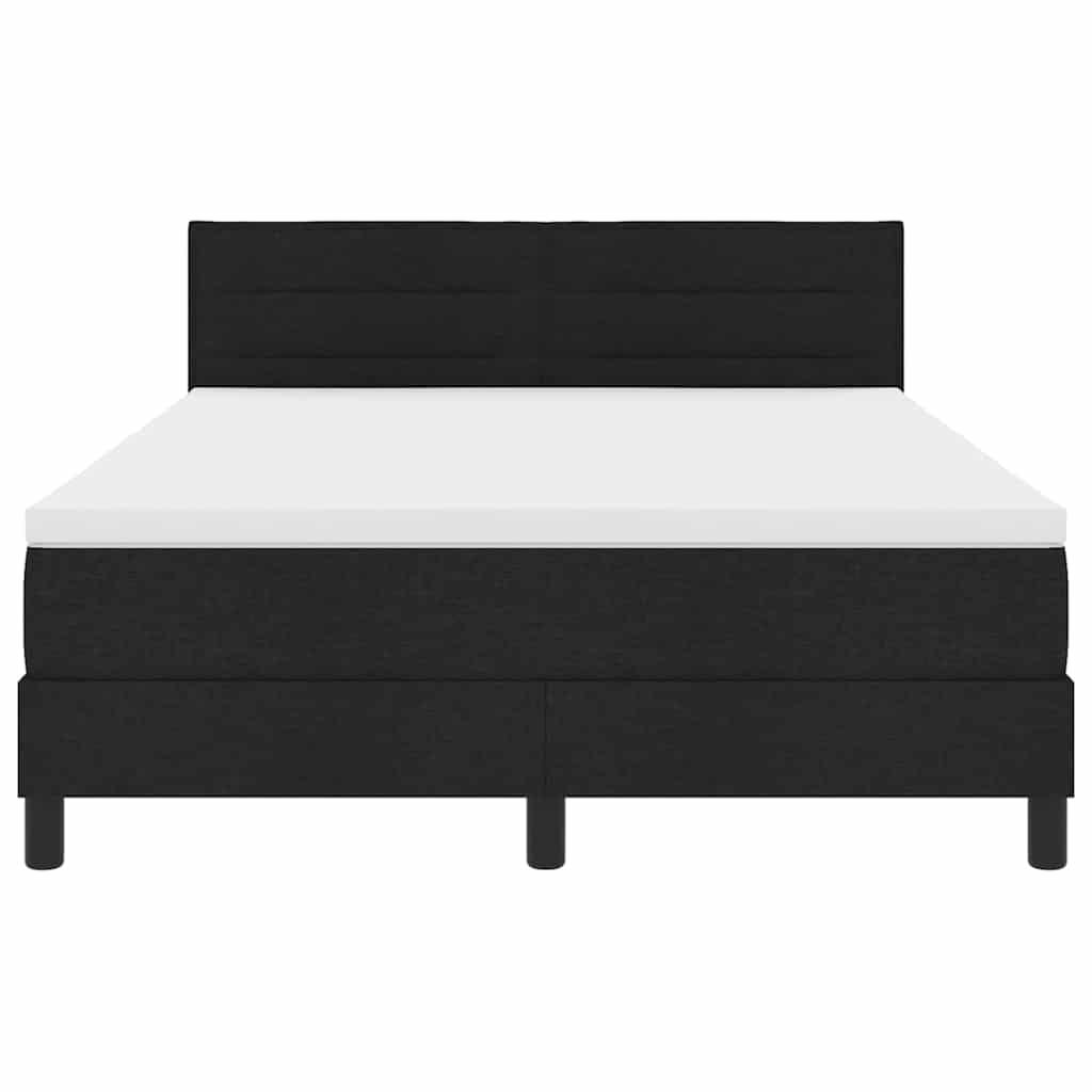 Letto a molle con cuscino Nero 140 x 200 cm Tessuto | homemem39
