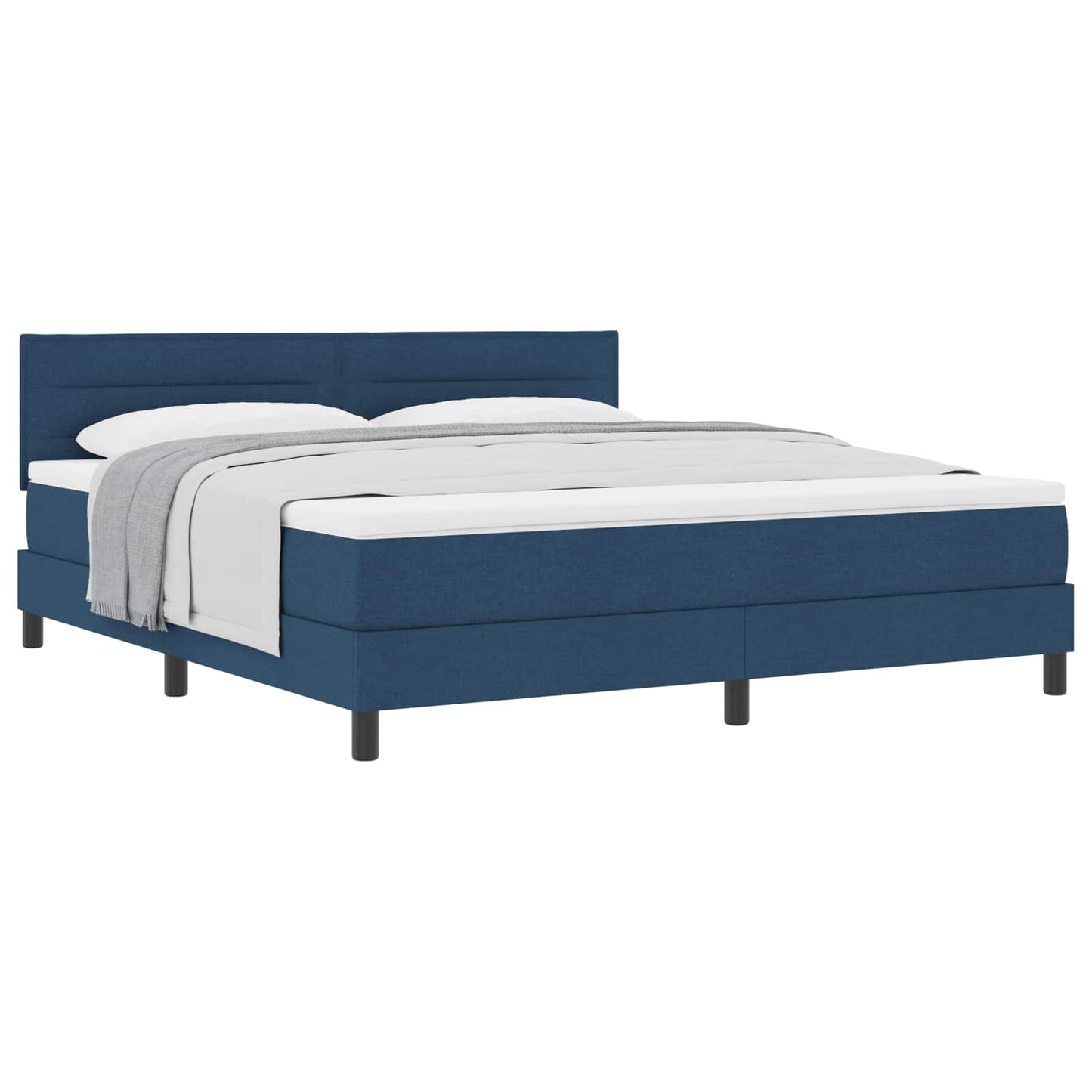 Letto a molle con testiera Blu 180 x 200 cm Tessuto | homemem39