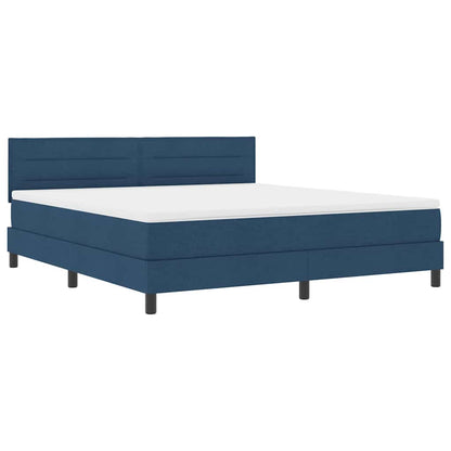 Letto a molle con testiera Blu 180 x 200 cm Tessuto | homemem39