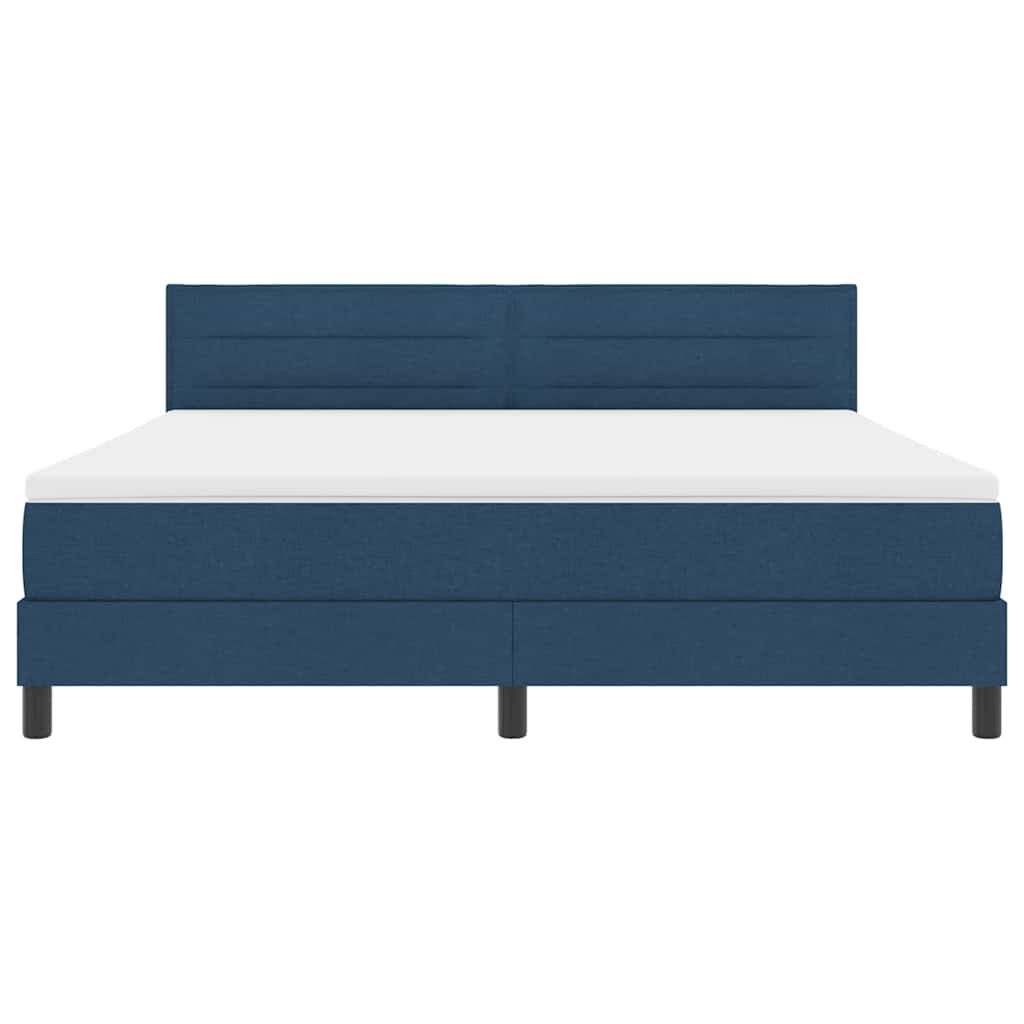 Letto a molle con testiera Blu 180 x 200 cm Tessuto | homemem39