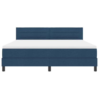 Letto a molle con testiera Blu 180 x 200 cm Tessuto | homemem39