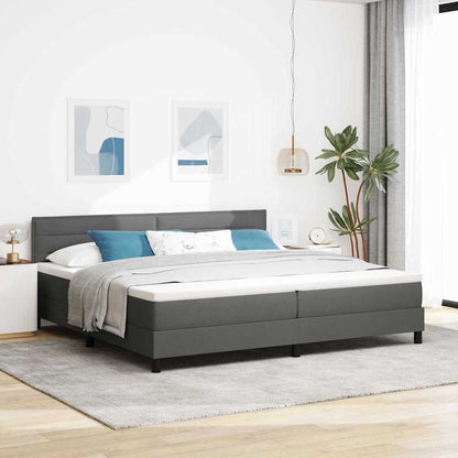 Letto box spring con materasso Grigio scuro 200 x 200 cm