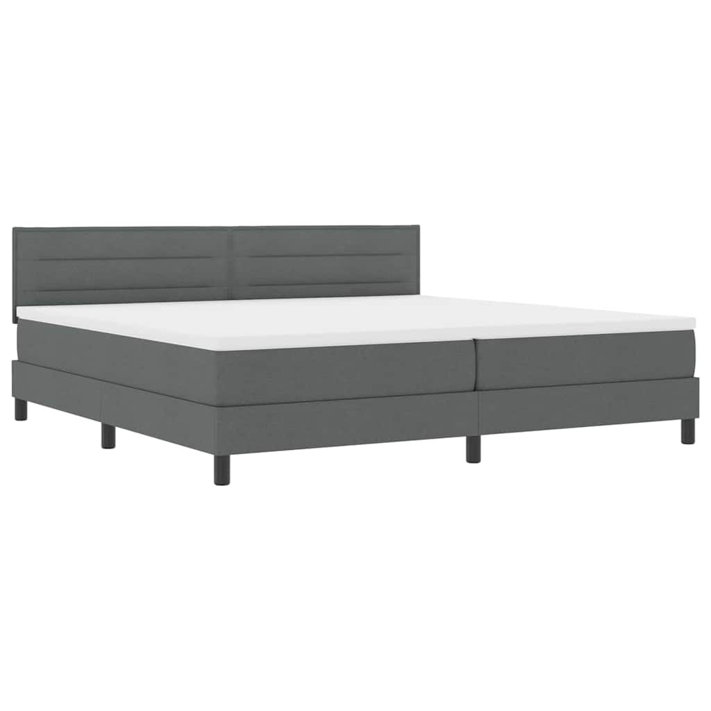 Letto box spring con materasso Grigio scuro 200 x 200 cm