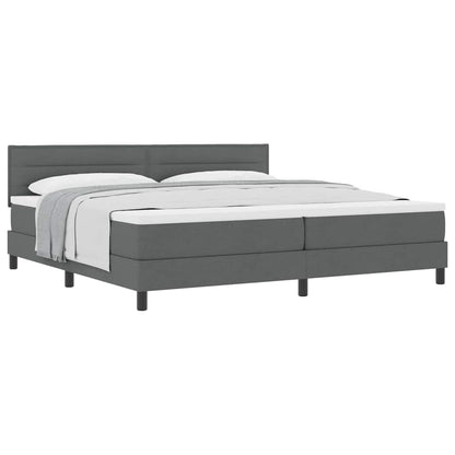 Letto box spring con materasso Grigio scuro 200 x 200 cm