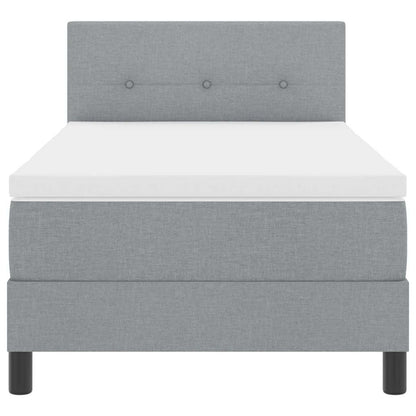 Letto a molle con testiera Grigio chiaro 90 x 200 cm Tessuto | homemem39