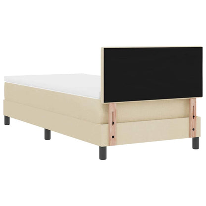 Letto a molle con testiera Crema 90 x 200 cm Tessuto | homemem39