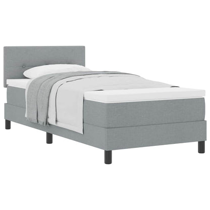 Letto box spring con materasso Grigio chiaro 100 x 200 cm