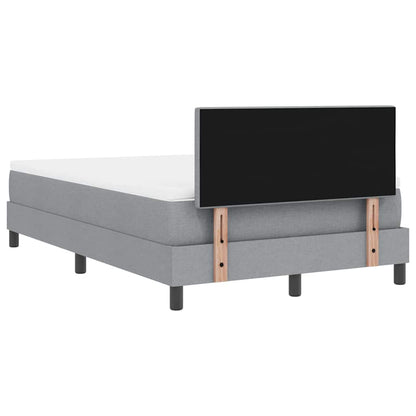 Letto box spring con materasso Grigio chiaro 120 x 190 cm