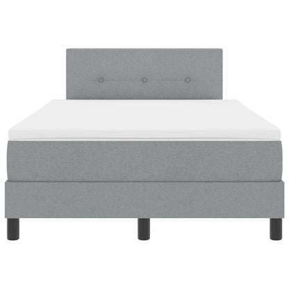 Letto box spring con materasso Grigio chiaro 120 x 190 cm