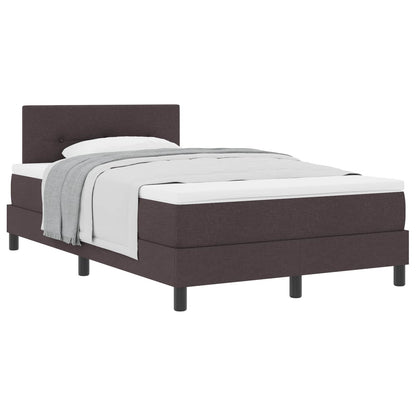 Letto a molle con testiera Marrone Scuro 120 x 190 cm Tessuto | homemem39
