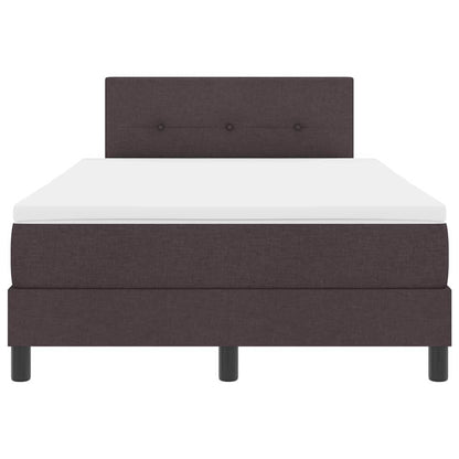 Letto box spring con materasso Marrone Scuro 120 x 190 cm