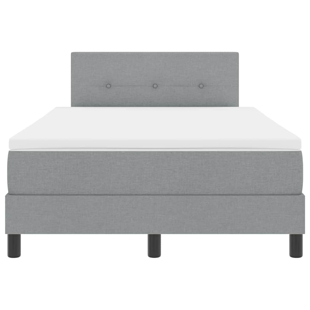 Letto box spring con materasso Grigio chiaro 120 x 200 cm - homemem39