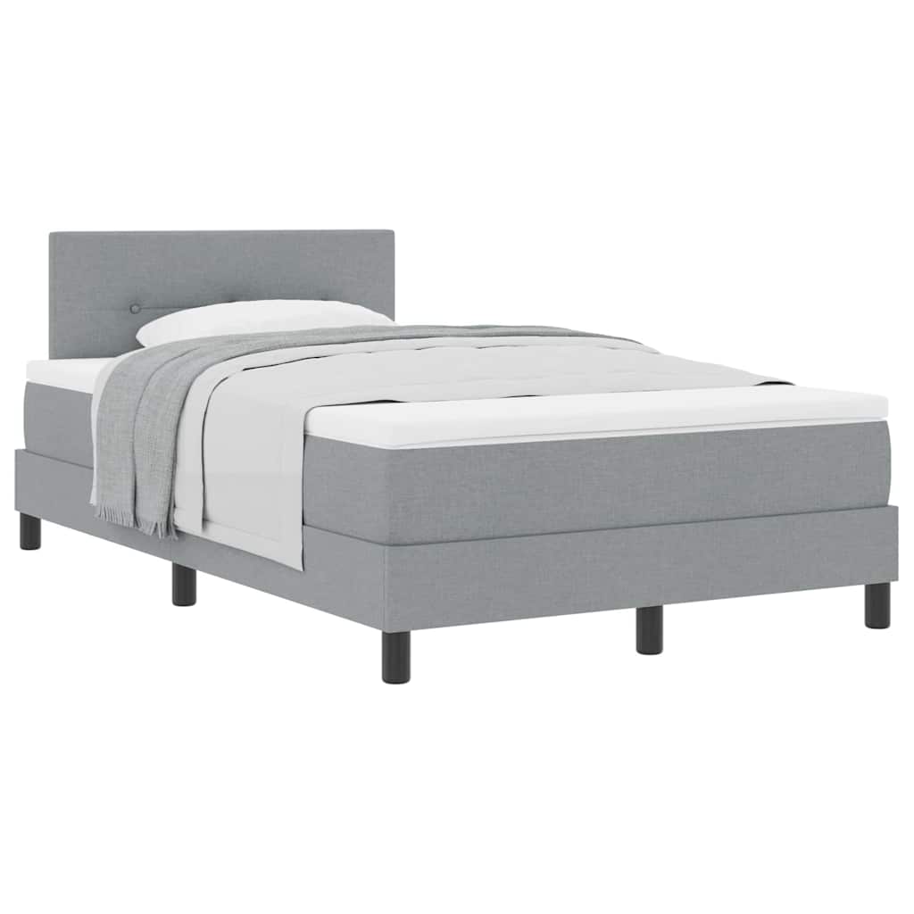 Letto box spring con materasso Grigio chiaro 120 x 200 cm - homemem39