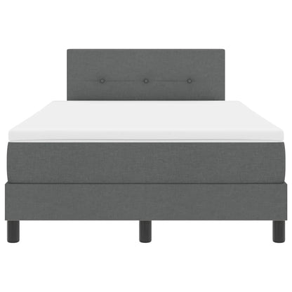 Letto a molle con materasso Grigio scuro 120 x 200 cm Tessuto
