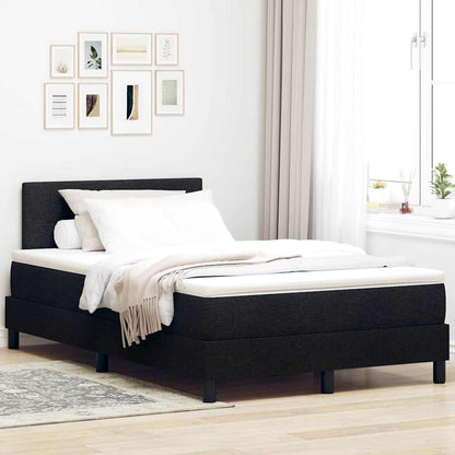 Letto a molle con testiera Nero 120 x 200 cm Tessuto | homemem39