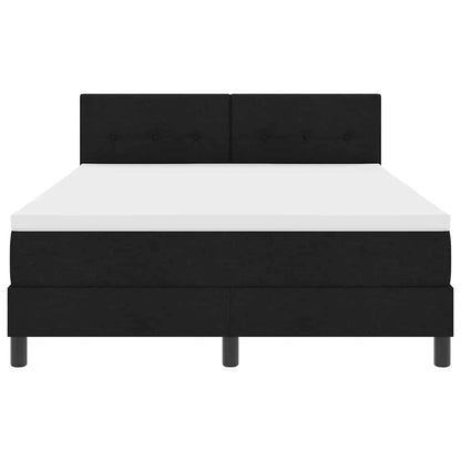 Letto a molle con testiera Nero 140 x 190 cm Tessuto | homemem39