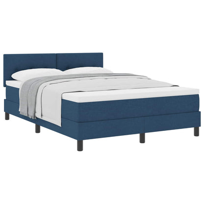 Letto a molle con testiera Blu 140 x 190 cm Tessuto | homemem39